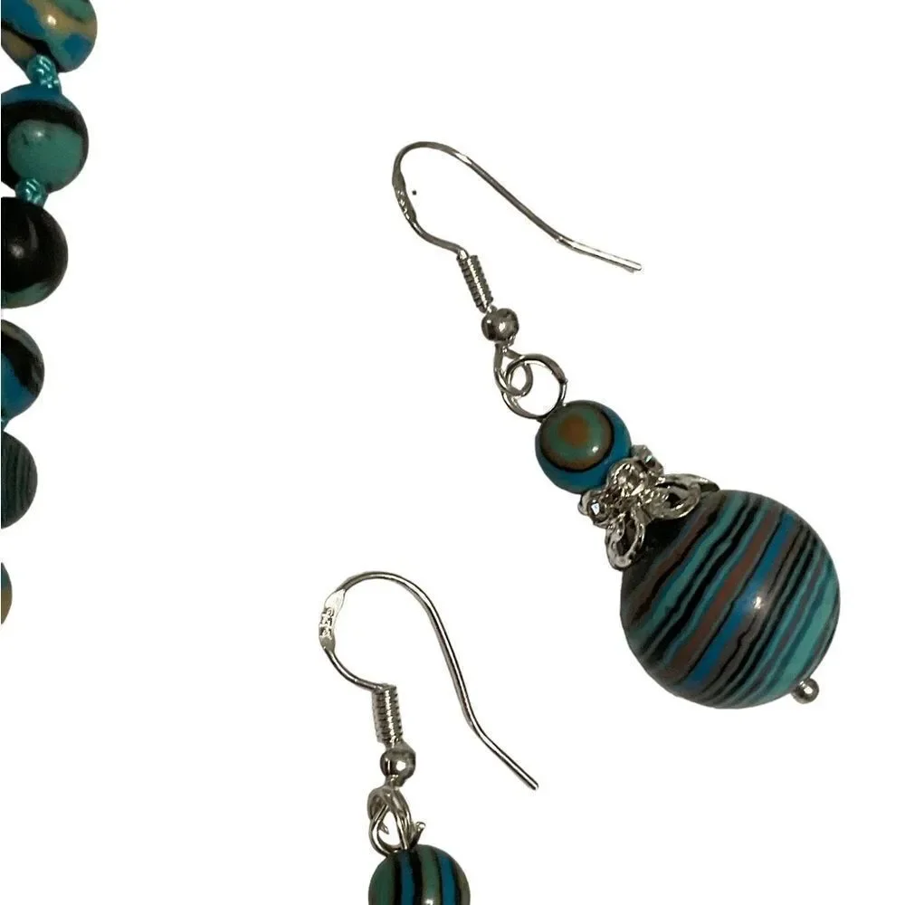 Multi Turquoise (Calcilica) Necklace Earring Set NWT Black Friday sale!